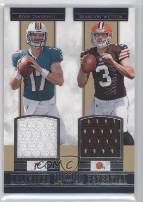 2012 Panini Prominence 50/249 Brandon Weeden Ryan Tannehill #4 Rookie RC 0s3