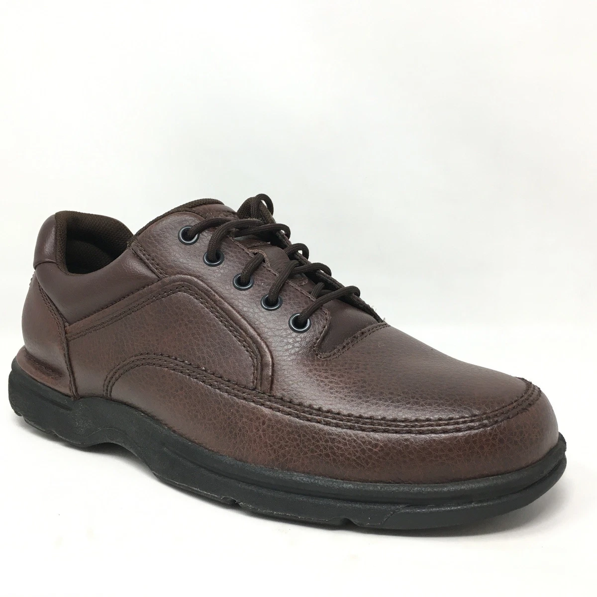 Rockport Eureka K71201 Men’s 9.5W Brown Leather Comfort Walking Oxford Shoes Rockport K71201 Eureka Brown Pebbled Leather | Mercari main image 3