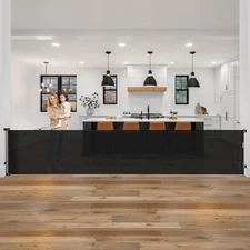 178 Inch Baby Gates Extra Wide Retractable Baby Gate Outdoor Gates - BLACK