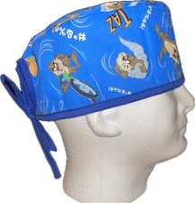 Looney Tunes Taz Tasmanian Devil Blue Scrub Hat Chemo Cap