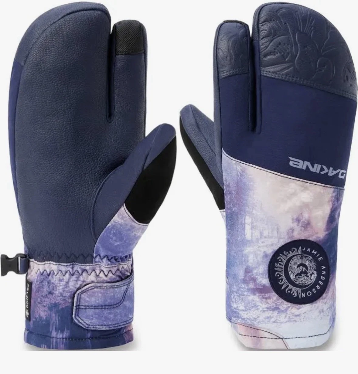 DAKINE Women's GORE-TEX Waterproof Floral Gloves M Purple White