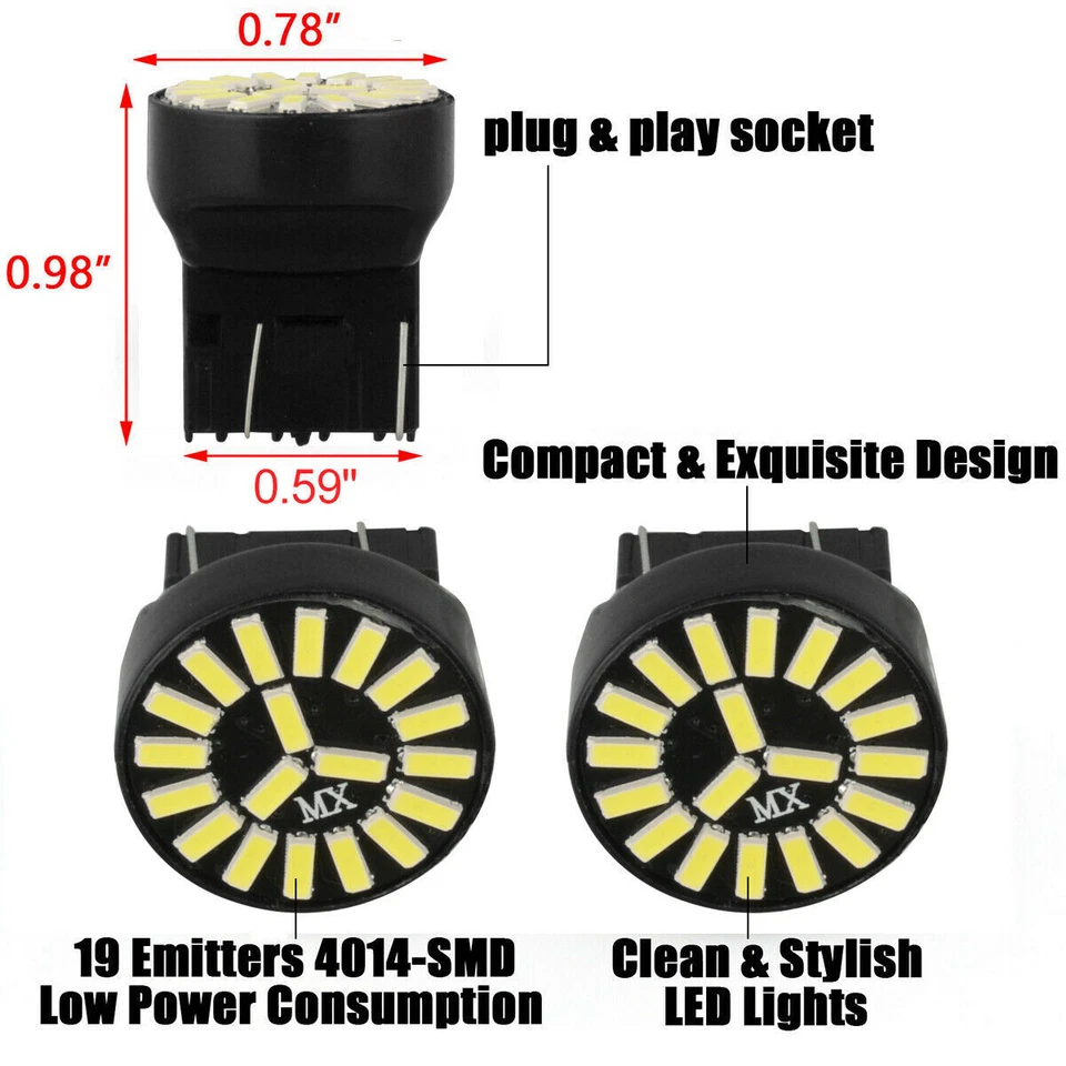 RED LED TAIL LIGHT BULBS FOR 2009-2013 Polaris RZR S 800 pn 4011064 taillight US - Image 3 of 4