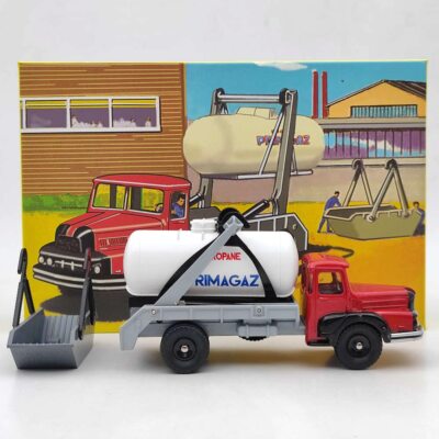 1:43 Atlas Dinky 805 Truck Unic Multibenne Marrel and tank Primagaz Diecast Toys