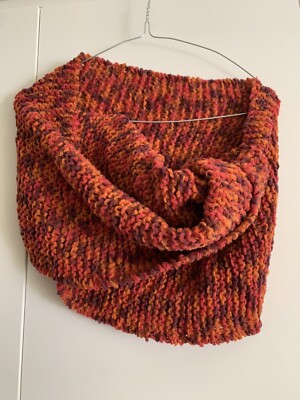 Sciarpa Stola Tessuto maglia Artigianale Mantello Rosso Melange