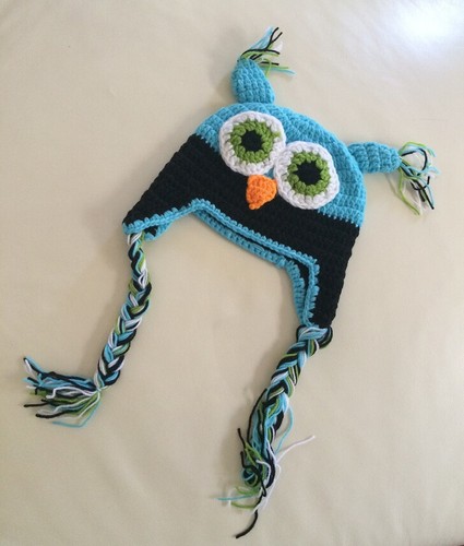 NUEVO Gorro de Crochet Tejido a Mano Búho Sombrero Bebé Niña *Talla Única se adapta a 1-4 Años* - Imagen 3 de 12