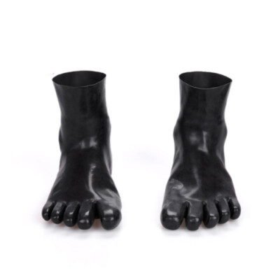 Herren Damen Unisex Gummi Fünf 5 Zehen Socken Latex Kurzsocke Gr. S M L