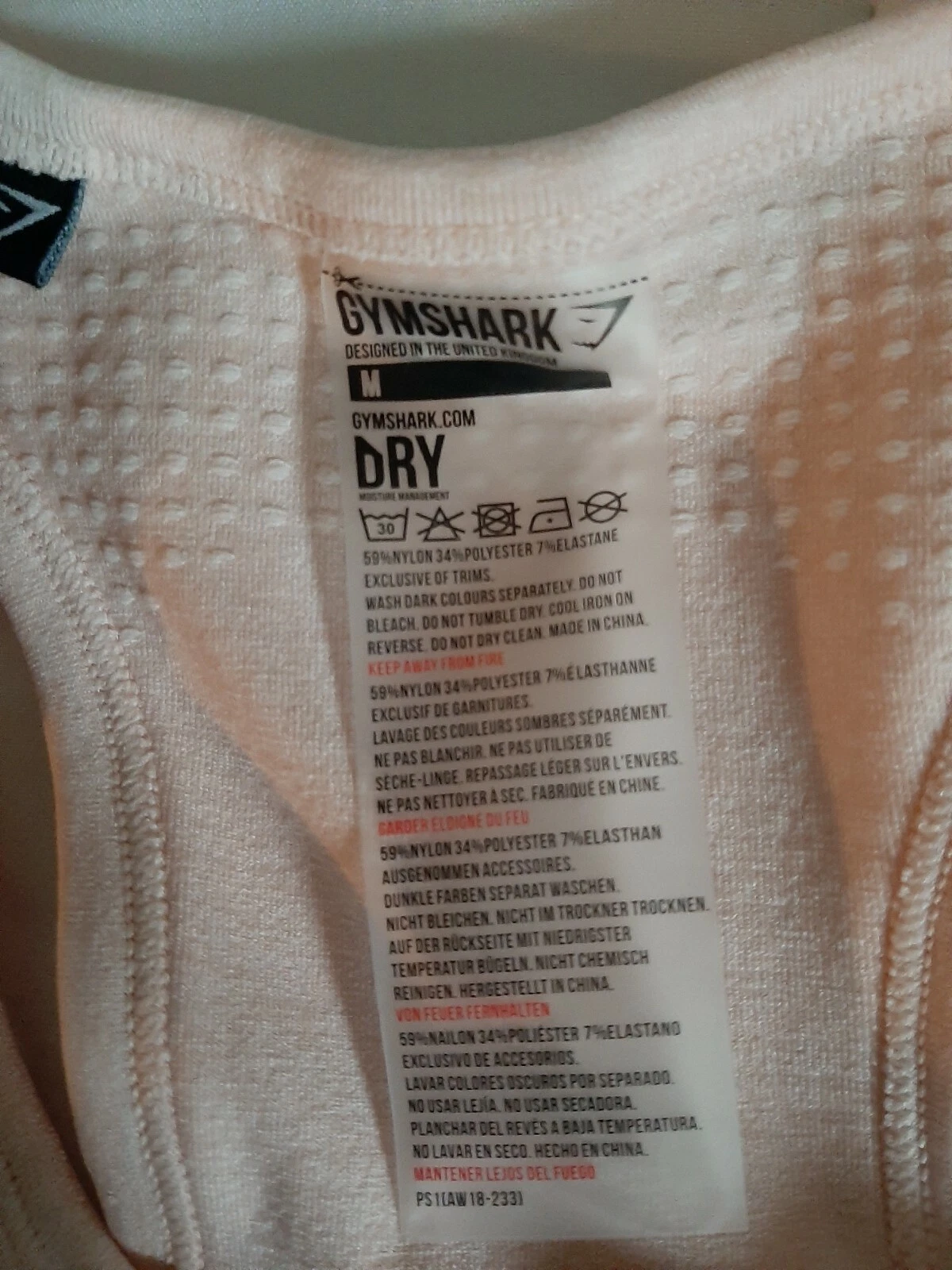 gymshark racerback dry moisture management tank-top