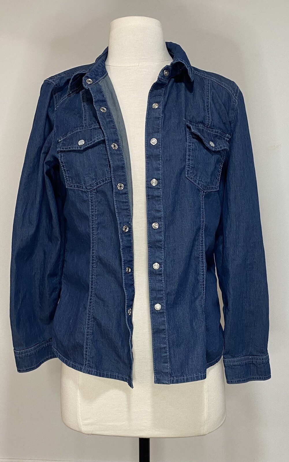 Proportion Petite Conrad C Size 8 Button Up Blue … - image 1