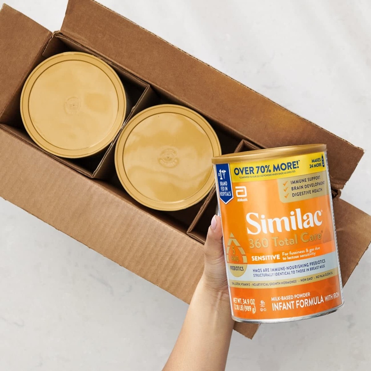 Pack of Similac 360 Total Care Sensitive Infant Formula 0z