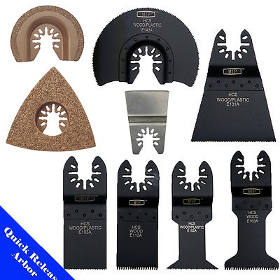 MTP 9-Piece Oscillating Multi-Tool Saw Blade Set - Wood & Metal Cutting - Universal Fit
