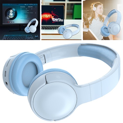 Wireless Bluetooth-Compatible Over Ear Headphones Gaming Headphones (Blue) - Afbeelding 3 van 12