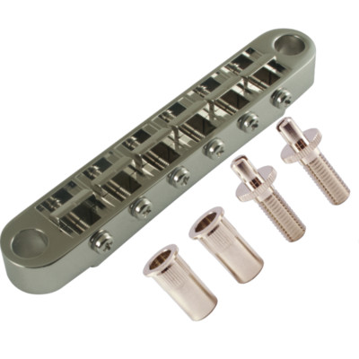 Bridge, Gotoh, GE103B-T, Tune-O-Matic, Studs / Bushings Post, Color: Nickel