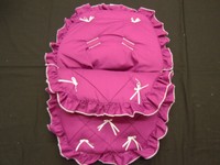 Beautiful Luxury Car Seat Cosytoes /footmuff Colour Purple With White Bows Beautiful Luxury Car Seat Cosytoes /footmuff Colour Purple With White Bows
