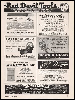 1946 Davis & Newcomer Electric Elevator Co. Power Units Fostoria Ohio Print Ad