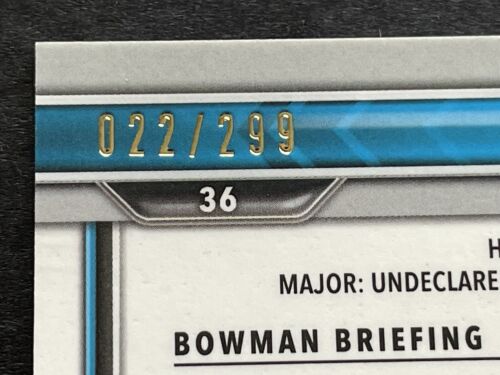 Tyrese Martin ~ 2021-22 Bowman University refractor púrpura #/299 ~ UCONN / REDES - Imagen 3 de 3