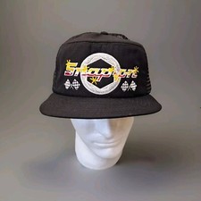 Vintage Snap-On Tools New Era Snapback Hat Embroidered Checkered Flags Black