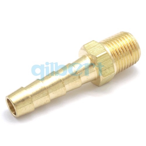 1/8" NPT Male x 1/4" Hose Barbed Brass Pipe Fitting Connector 229 PSI - Picture 5 of 8