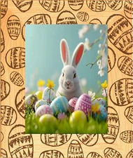 Eggs all Over Engraved Wood Picture Frame Portrait (8 x 10)