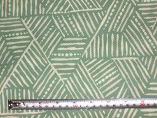 'Triangulum' Azure Green, iLiv Artisan Geometric Printed Cotton Fabric, 0.5 mt