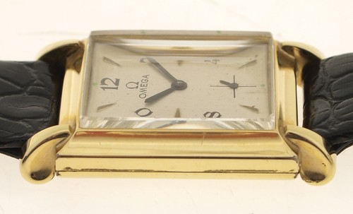 OMEGA ART DECO DESIGN HERRENARMBANDUHR -1940er JAHRE - SEHR SELTEN - KALIBER OXG - Picture 6 of 9