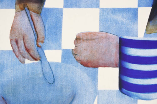 Charles BLACKMAN Repast - modernist art print, iconic Australian artist , blues - Picture 3 of 4