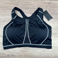 Syrokan Sports Bra Womens Size 40F Black High Impact Wireless Full Coverage NWT