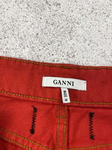 Ganni Womens Cotton Denim Mini Skirt Size 38 / S - Picture 9 of 11