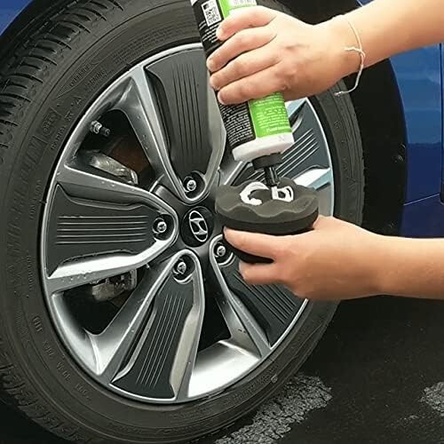 2 Pack Large Tire Shine Applicator Pad, Durable and Reusable Hex-Grip Tire Dress