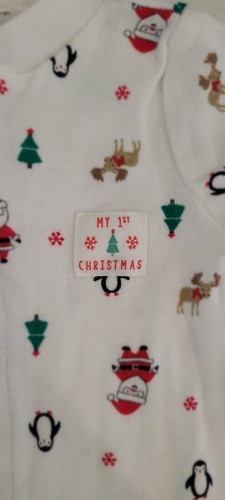 My 1st Christmas Baby Boys Girls Pajamas Diaper Shirt 0-3 Months 2 Pieces - 第 4/11 張圖片