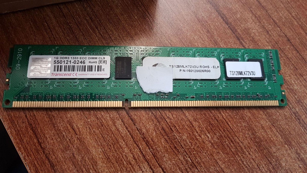 LOT OF TRANSCEND TS128MLK72V3U 1GB Memory 1333 MHz, DDR3
