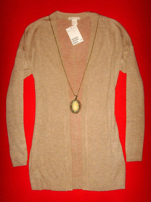 H&M CARDIGAN CARDIGAN VEST BEIGE ROMANTIC BOHO M 38 40 NEW!!! Excellent!!!