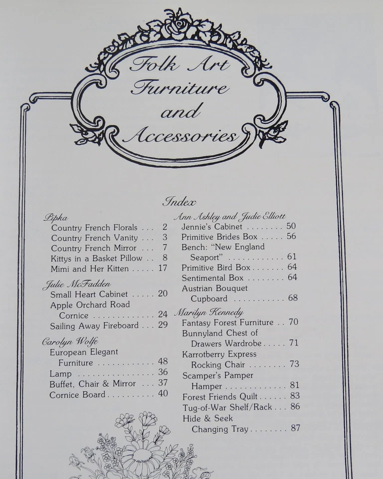 PIPKA & FRIENDS 1988 FOLK ART FURNITURE VOL IV MULTI PATTERN PAINTING BOOKLET - Image 2 of 4