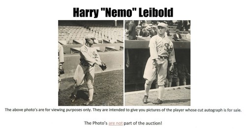 Harry Nemo Leibold Signed PSA/DNA COA Autographed Photo 1919 White Sox RARE Auto - Picture 3 of 3