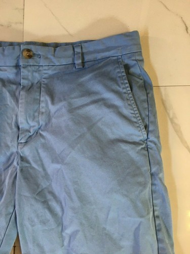 Men's Vineyard Vines Breaker Shorts Cotton Blend Flat Front Blue Size 33 - Picture 2 of 9