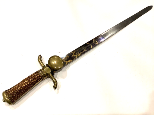 Antique English Nobel Hunting sword sidearm relic 100 yr war 1418 marked Knife - Picture 2 of 10