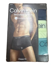 NWT Calvin Klein Men's (2XL XX-LARGE) MICROFIBER LOW RISE TRUNKS NB2569-920