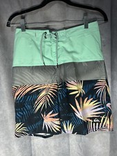 Quiksilver Everyday Panel Youth Board Shorts Beach Glass Pocket Drawcord 28/14