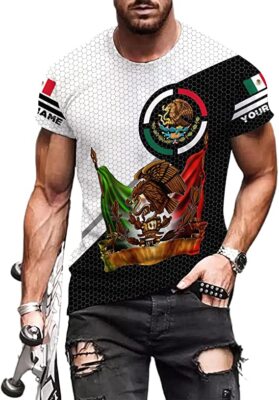 Personalized Name Mexican Shirts for Men, Customized Mexico Shirts for Men, Mexi