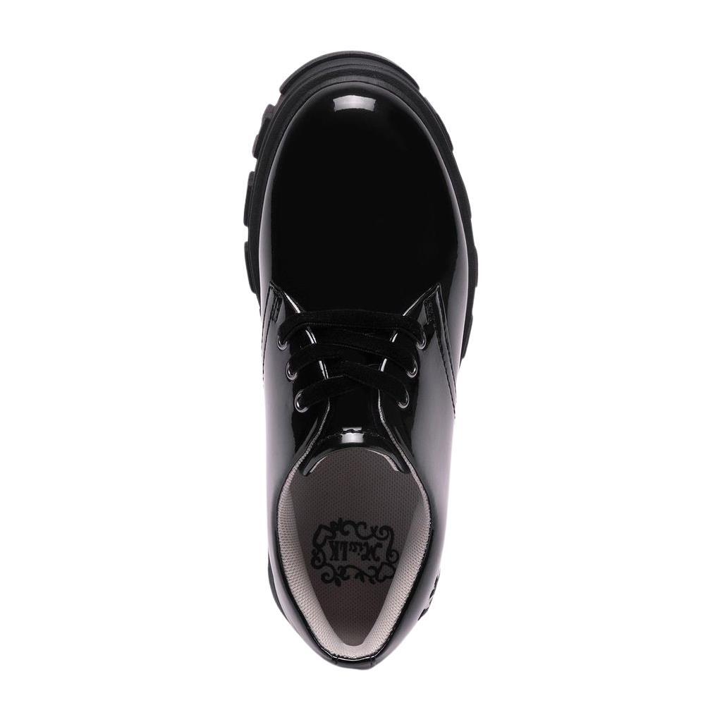 Lelli Kelly Girls Lace Up Black Patent Leather School Shoes LK8431
