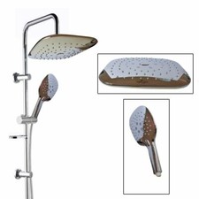 Asta Saliscendi Cromata Colonna Doccia Soffione Fisso Doccetta Saliscendi 9001