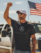 Mercedes Benz Motor Thsirt Black Tee Front Print Gildan Unisex T-Shirt Tee