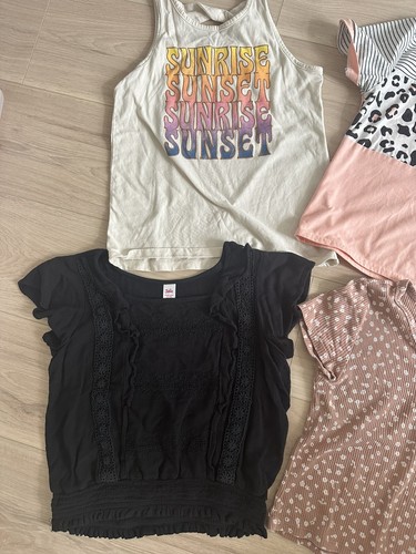 Youth Girls Size 10 Spring Shirts Cheetah Justice Gap Old Navy Summer Lot - Picture 3 of 3