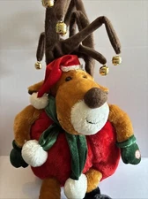 Dan Dee Christmas Antler Reindeer Jingle Bell Rock Sings & Dances 20" Tall Bells