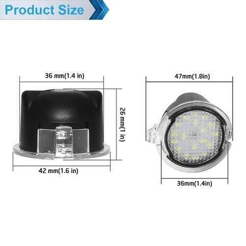 Bright White 18-LED Side View Under Mirror Puddle Light for Ford F-150 2007-2019 - Picture 5 of 10