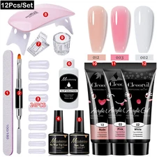 Poly Extension Gel Nail Kit With UV Led Lamp Builder Nail Gel Set Nail Tools