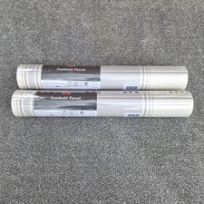 Zambaiti Parati Wallpaper x 2 Rolls 8105 Giorgio Check Silver Cream New/Sealed 
