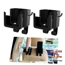 2PCS Car Headrest Cup Holder for Back Seat, Multifunctional Auto Backseat Cup