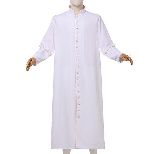 Mens Catholic Clergy Cassock Pastor Robe Preacher Cassock Men's Clergy Jacket - Picture 11 of 22