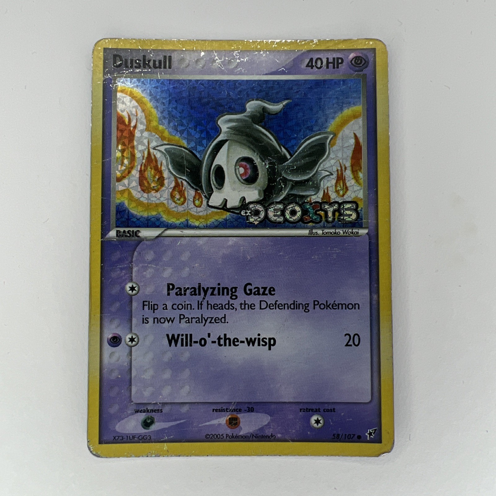 Duskull Reverse Holo 58/107 Stamped ex Deoxys Pokemon NM
