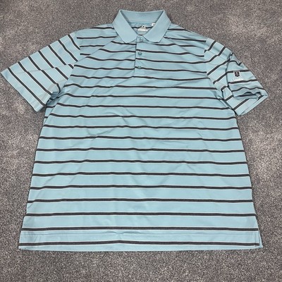 Cutter & Buck Seaview Golf Polo Shirt  XL Blue CB Drytec 50+ Golf Short Sleeve